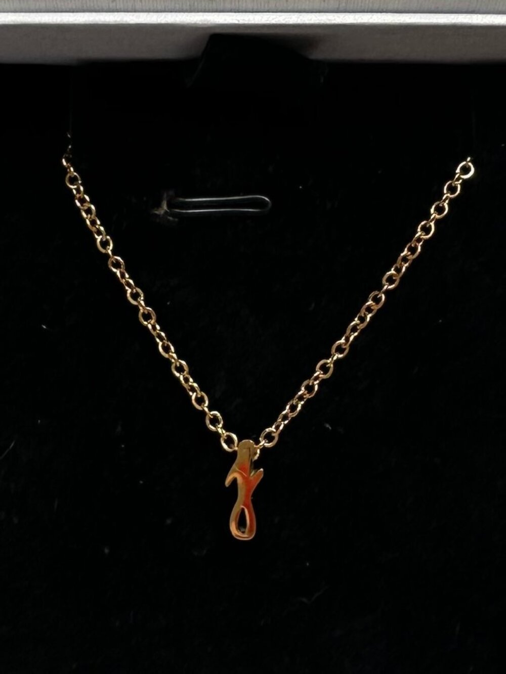 Mint & Lily Tiny Script Initial Necklace Letter "J"